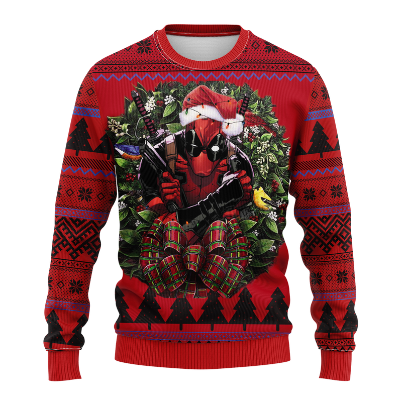 Deadpool Professor X Noel Mc Ugly Christmas Sweater Thanksgiving Gift Nearkii