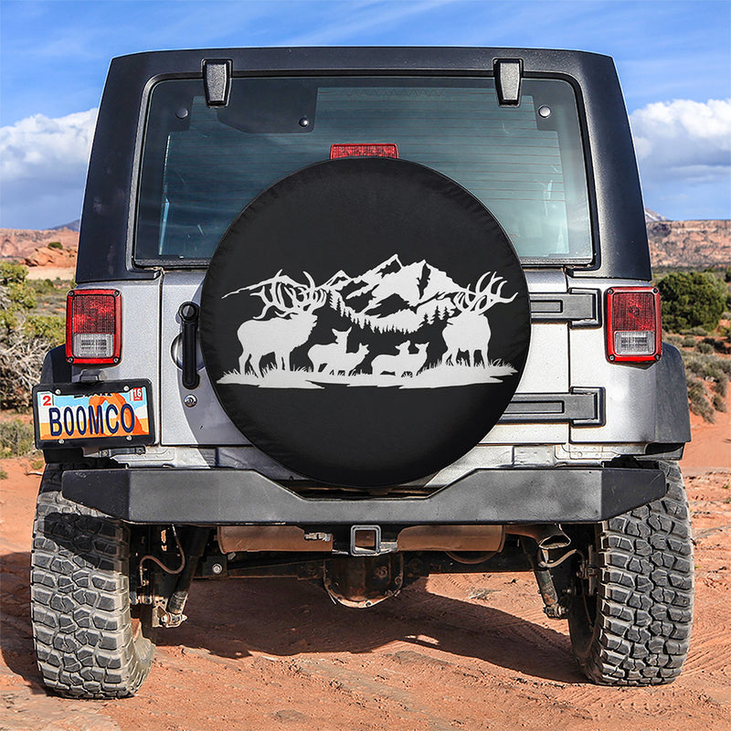Deer Mountain Car Spare Tire Covers Gift For Campers Nearkii