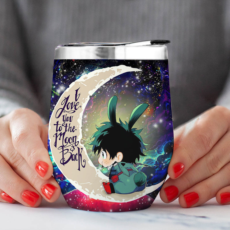 Deku My Hero Academia Anime Love You To Moon And Back Premium Wine Tumbler Nearkii