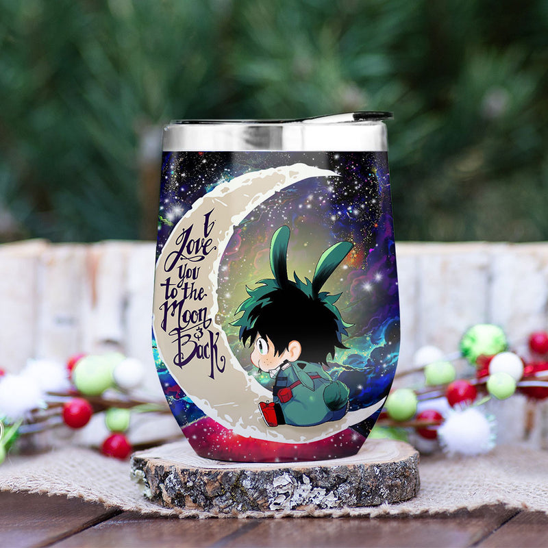 Deku My Hero Academia Anime Love You To Moon And Back Premium Wine Tumbler Nearkii