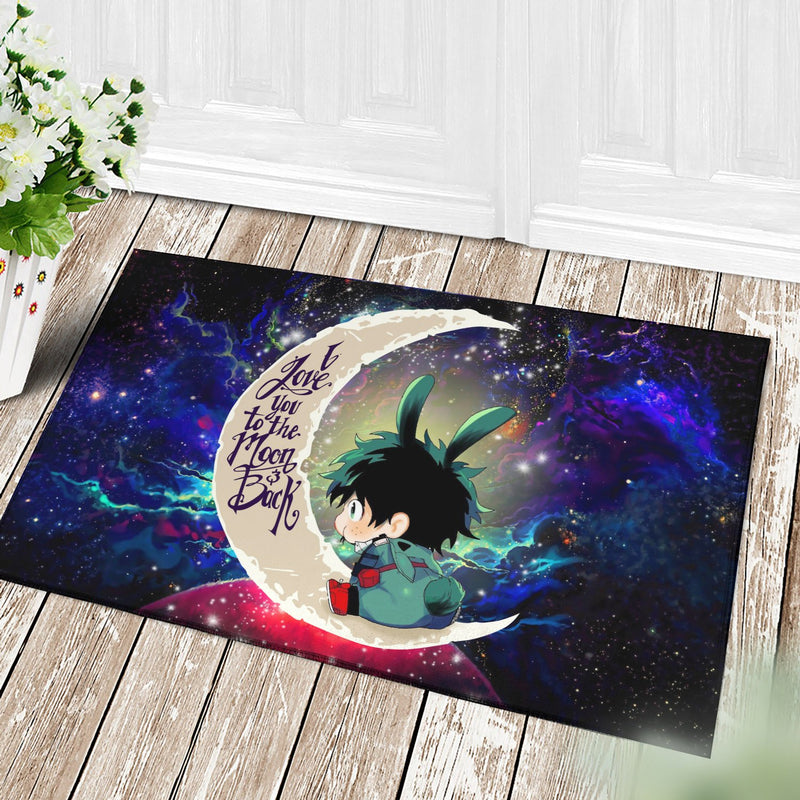 Deku My Hero Academia AnimeLove You To The Moon Galaxy Back Doormat Home Decor Nearkii