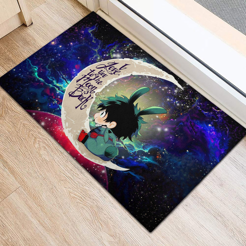 Deku My Hero Academia AnimeLove You To The Moon Galaxy Back Doormat Home Decor Nearkii