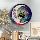 Deku My Hero Academia Anime Love You To The Moon Galaxy Wood Wall Clock Nearkii