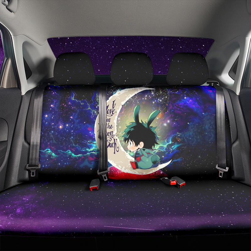 Deku My Hero Academia Anime Love You To The Moon Galaxy Premium Custom Car Back Seat Covers Decor Protectors Nearkii