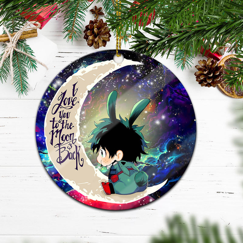Deku My Hero Academia Anime Love You To The Moon Galaxy Mica Circle Ornament Perfect Gift For Holiday Nearkii