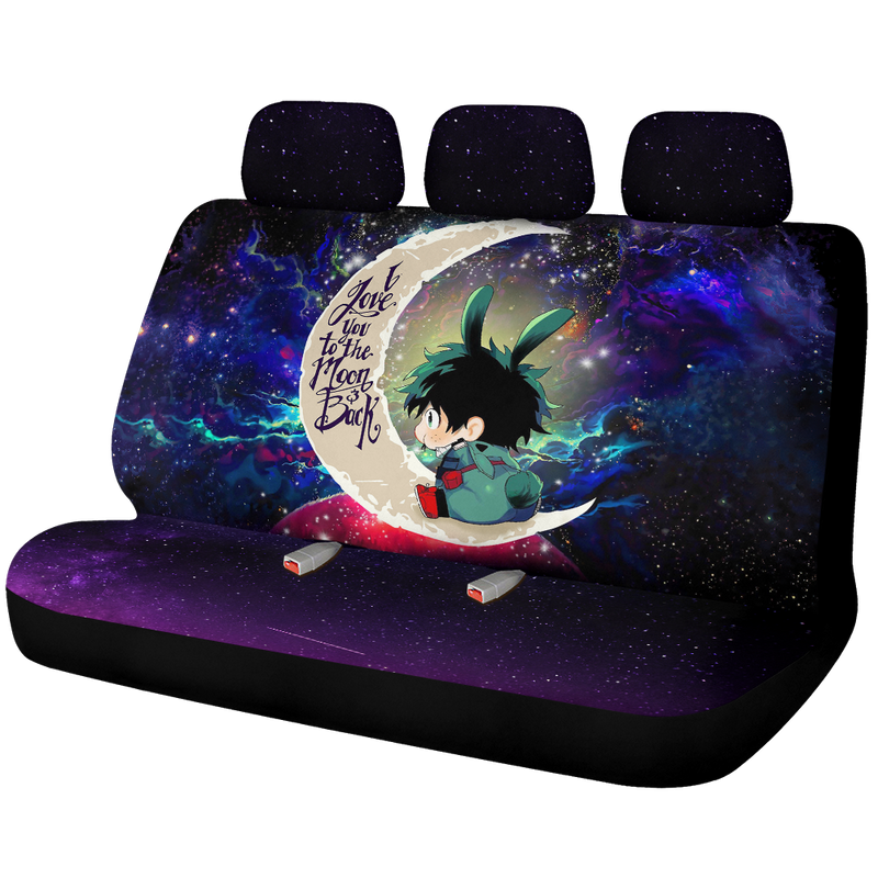 Deku My Hero Academia Anime Love You To The Moon Galaxy Premium Custom Car Back Seat Covers Decor Protectors Nearkii