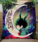 Deku My Hero Academia Anime Love You To The Moon Galaxy Quilt Blanket Nearkii