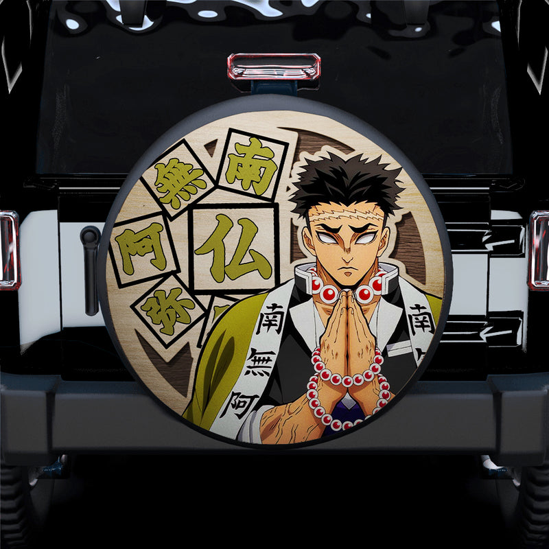 Demon Slayer Gyomei Anime Jeep Car Spare Tire Covers Gift For Campers Nearkii