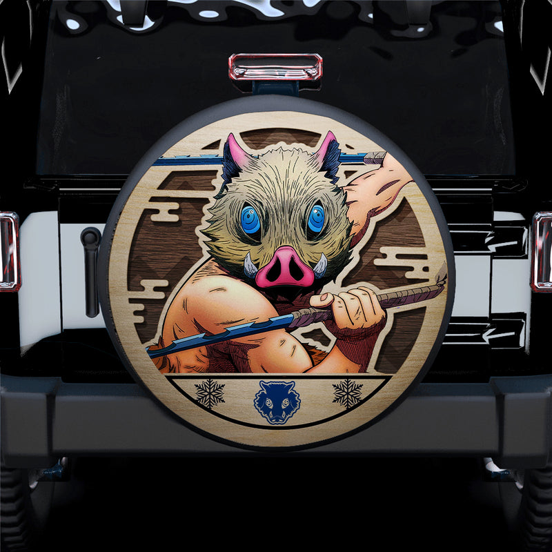 Demon Slayer Inosuke Hashibira Anime Jeep Car Spare Tire Covers Gift For Campers Nearkii