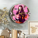 Demon Slayer Nezuko Kamado Anime Wood Wall Clock Nearkii