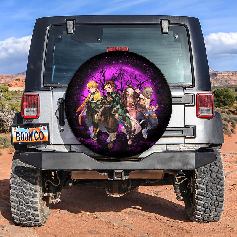 Demon Slayer Team Pink Moonlight Spare Tire Cover Gift For Campers Nearkii