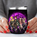 Demon Slayer Team Pink Love You To Moon And Back Premium Wine Tumbler Nearkii