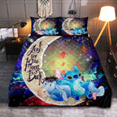 Stitch Eeyore Cute Love You To Moon And Back Quilt Bed Sets Nearkii