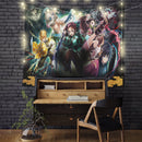 Demon Slayer Team Tapestry Room Decor Nearkii