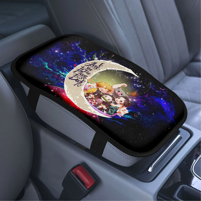 Demond Slayer Team Love To Moon Back Galaxy Premium Custom Armrest Center Console Cover Car Accessories Nearkii