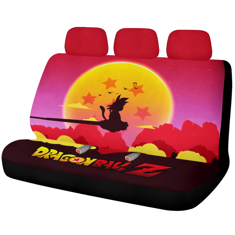 Dragon Ball Goku Kid Sunset Anime Car Back Seat Covers Decor Protectors Nearkii