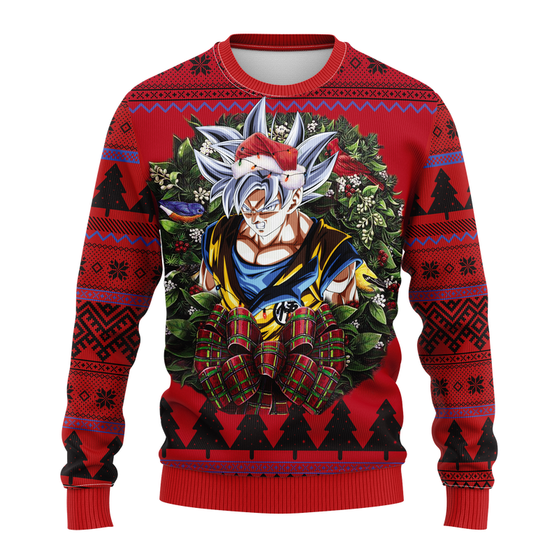 Dragon Ball Super Movie Goku Ultra Instinct Noel Mc Ugly Christmas Sweater Thanksgiving Gift Nearkii