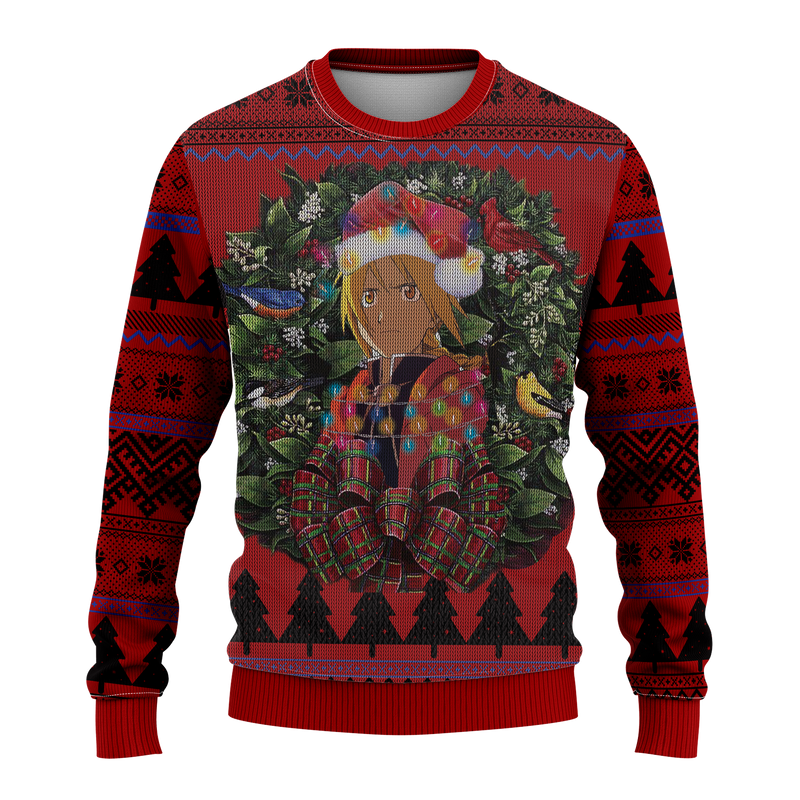 Edward Fullmetal Alchemist Mc Ugly Christmas Sweater Thanksgiving Gift Nearkii