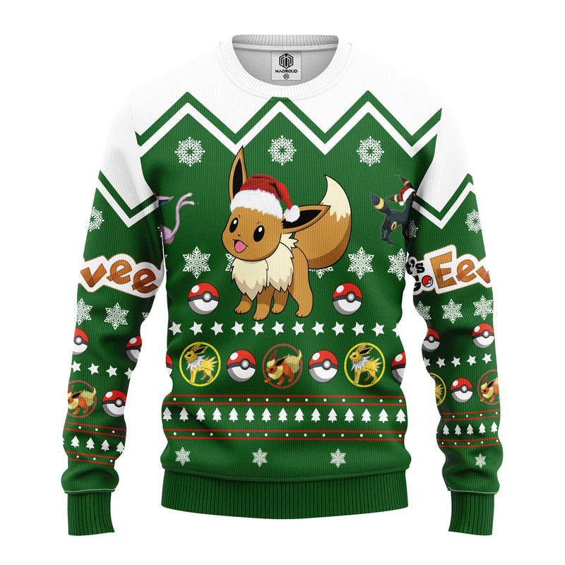 Eevee Pokemon Ugly Christmas Sweater Amazing Gift Idea Thanksgiving Gift Nearkii