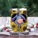 Eeyore Sunflower Zipper Wine Tumbler Nearkii