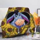 Eeyore Sunflower Zipper Premium Blanket Nearkii