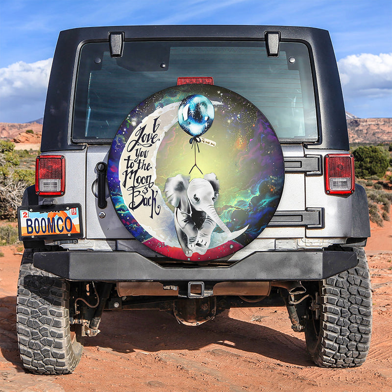 Elephant Love You To The Moon Galaxy Spare Tire Covers Gift For Campers Nearkii