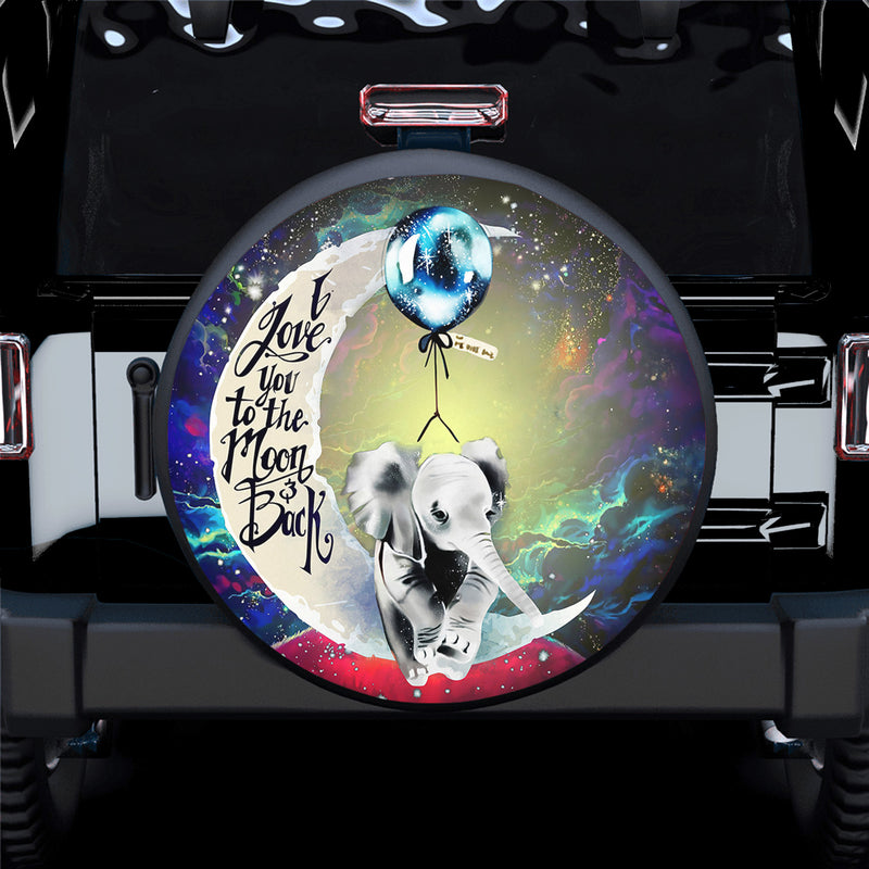 Elephant Love You To The Moon Galaxy Spare Tire Covers Gift For Campers Nearkii