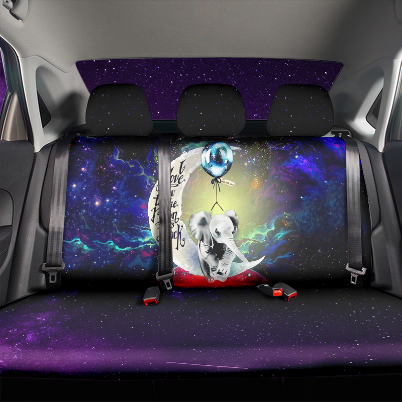 Elephant Love You To The Moon Galaxy Premium Custom Car Back Seat Covers Decor Protectors Nearkii