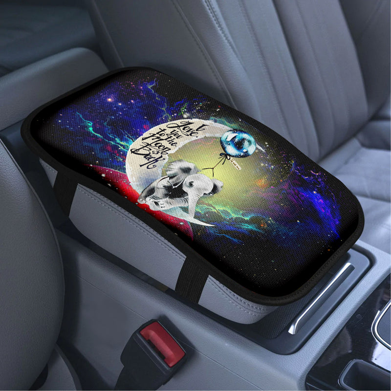 Elephant Love To Moon Back Galaxy Premium Custom Armrest Center Console Cover Car Accessories Nearkii