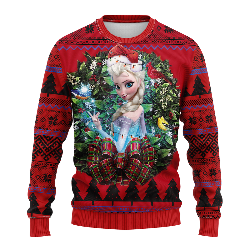 Elsa Frozen 2 New Noel Mc Ugly Christmas Sweater Thanksgiving Gift Nearkii