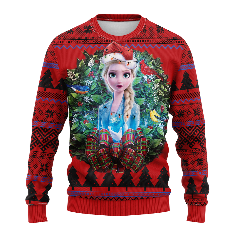 Elsa Queen Frozen 2 Noel Mc Ugly Christmas Sweater Thanksgiving Gift Nearkii