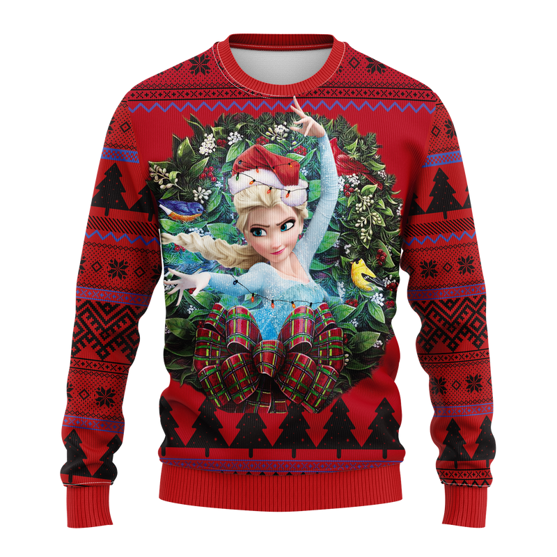 Elsa From Frozen Noel Mc Ugly Christmas Sweater Thanksgiving Gift Nearkii