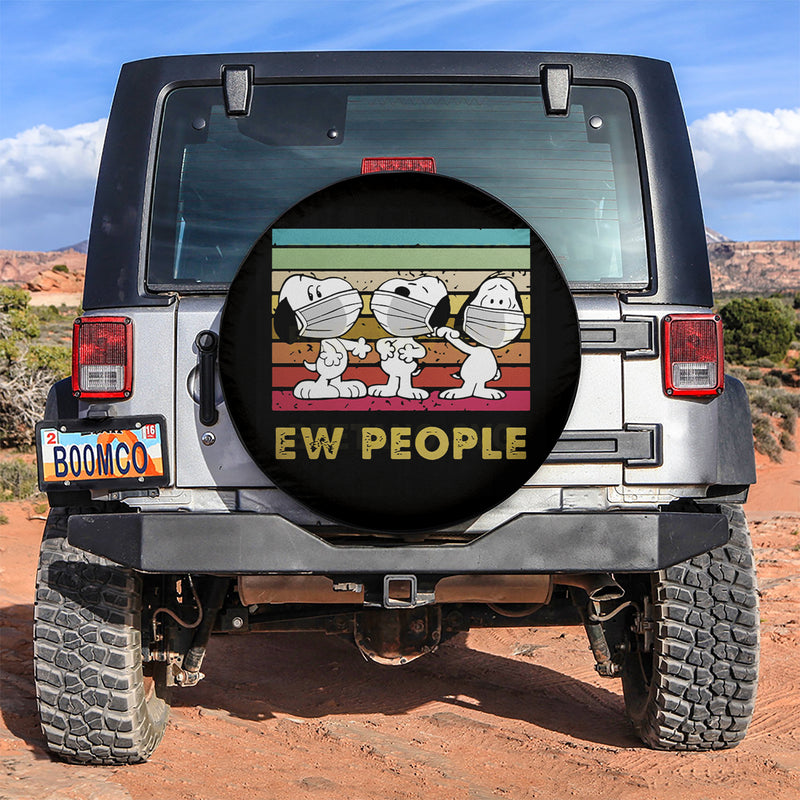 Ew People Snoopy Camping Car Spare Tire Covers Gift For Campers Nearkii