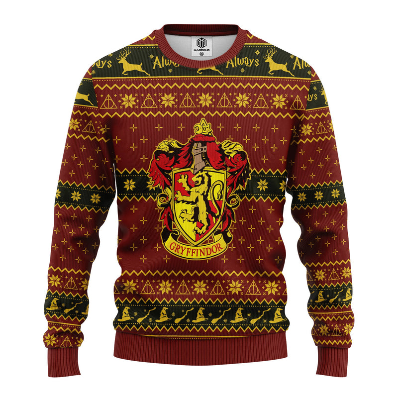 Gryffindor Crest Ugly Christmas Sweater Amazing Gift Idea Thanksgiving Gift Nearkii