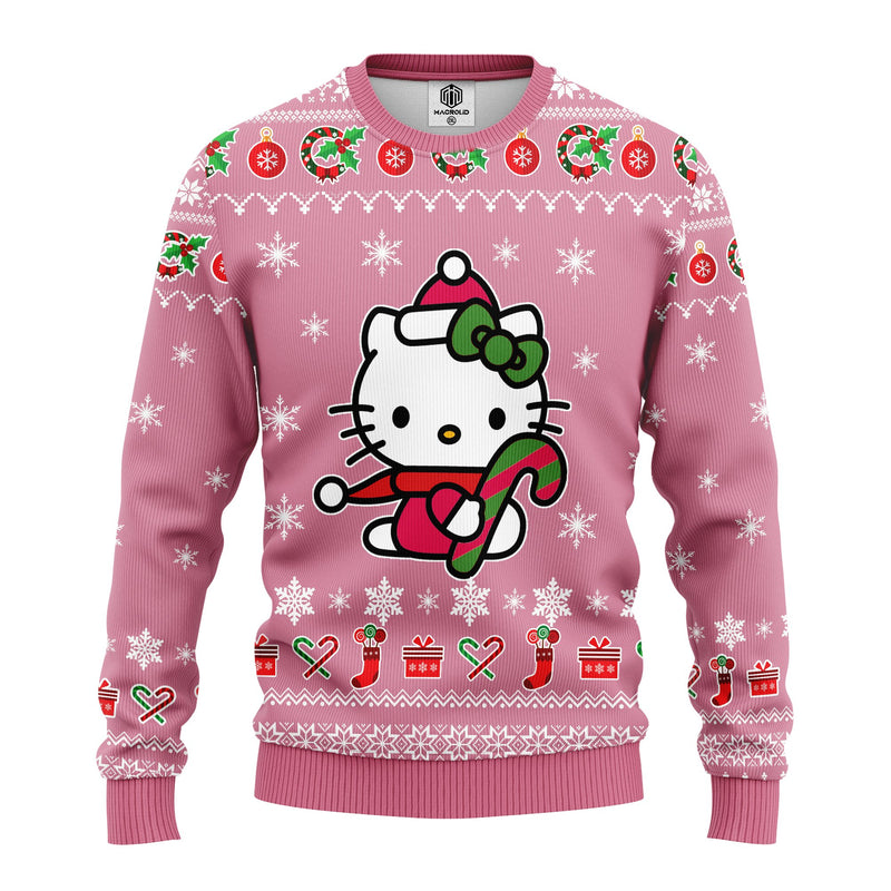 Hello Kitty Pink Ugly Christmas Sweater Amazing Gift Idea Thanksgiving Gift Nearkii