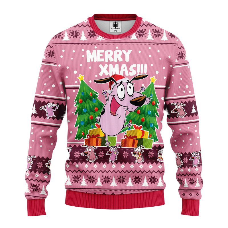 Couage The Cowardly Ugly Christmas Sweater Amazing Gift Idea Thanksgiving Gift