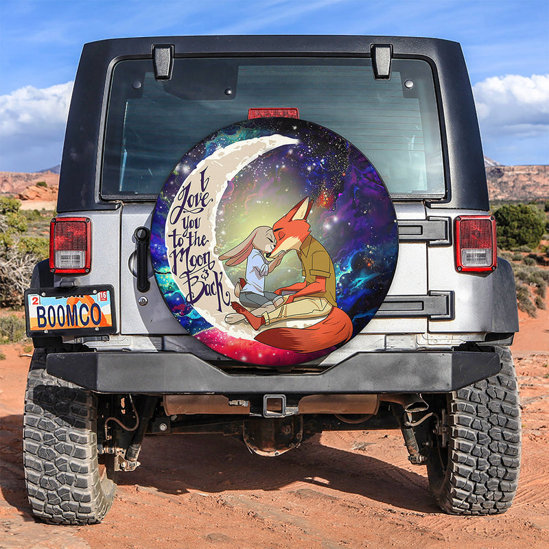 Fox Couple Love You To The Moon Galaxy Spare Tire Covers Gift For Campers Nearkii