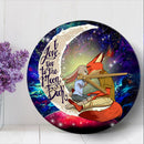 Fox Couple Love You To The Moon Galaxy Wood Wall Clock Nearkii