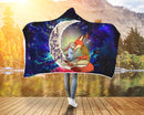 Fox Couple Love You To The Moon Galaxy Economy Hooded Blanket Nearkii