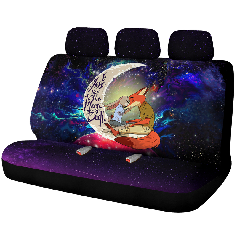 Fox Couple Love You To The Moon Galaxy Premium Custom Car Back Seat Covers Decor Protectors Nearkii