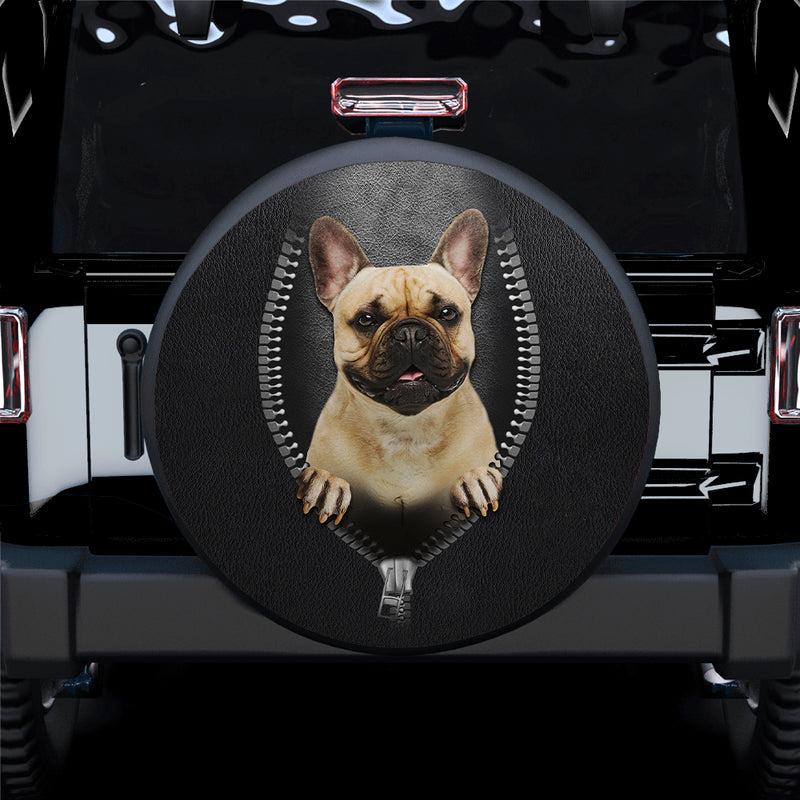 French Bulldog Zipper Car Spare Tire Covers Gift For Campers Nearkii
