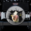 Funny Cow Face Art Jeep Car Spare Tire Cover Gift For Campers Nearkii