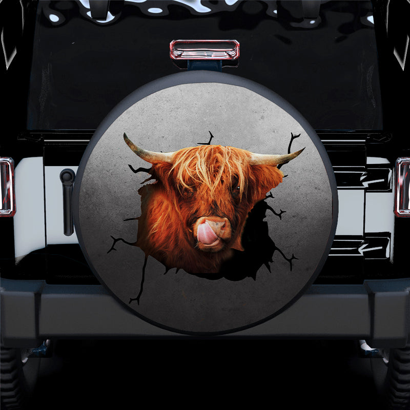 Funny Cow Face Jeep Car Spare Tire Cover Gift For Campers Nearkii