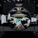 Funny UFO Art Jeep Car Spare Tire Cover Gift For Campers Nearkii
