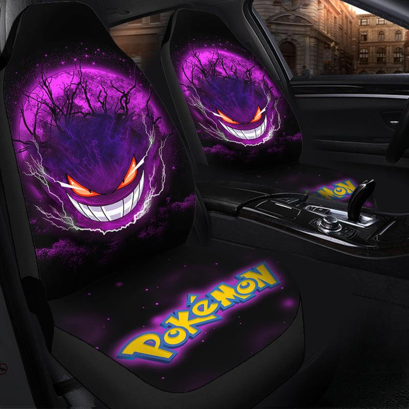 Gengar Pokemon Ghost Scary Moonlight Premium Custom Car Seat Covers Decor Protectors Nearkii