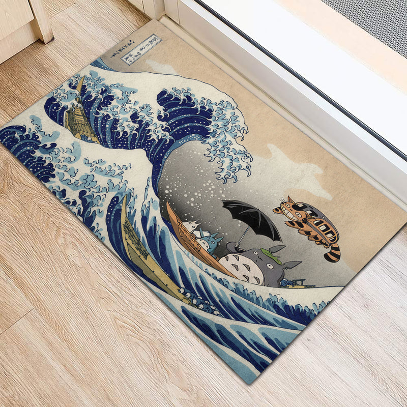 Ghibli Studio Totoro The Great Wave Japan Doormat Home Decor