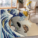 Ghibli Studio Totoro The Great Wave Japan Rectangular Area Rug