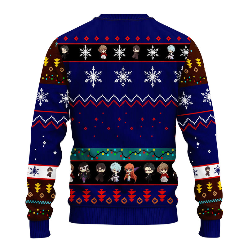 Gintama Ugly Christmas Sweater Blue 1 Amazing Gift Idea Thanksgiving Gift