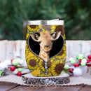 Giraffe Sunflower Zipper Wine Tumbler Nearkii