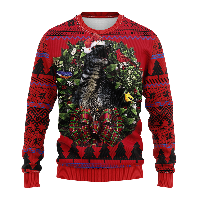 Godzilla King Kong King Noel Mc Ugly Christmas Sweater Thanksgiving Gift Nearkii